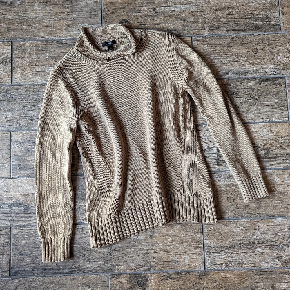 J. Crew Tan Rollneck Sweater